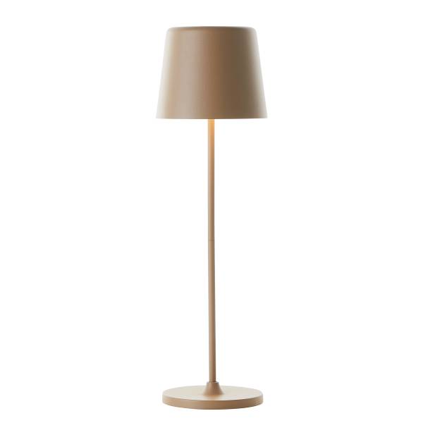 LED-Tischleuchte Kaami - Eisen / Kunststoff - 1-flammig - Cappuccino - 1er Set