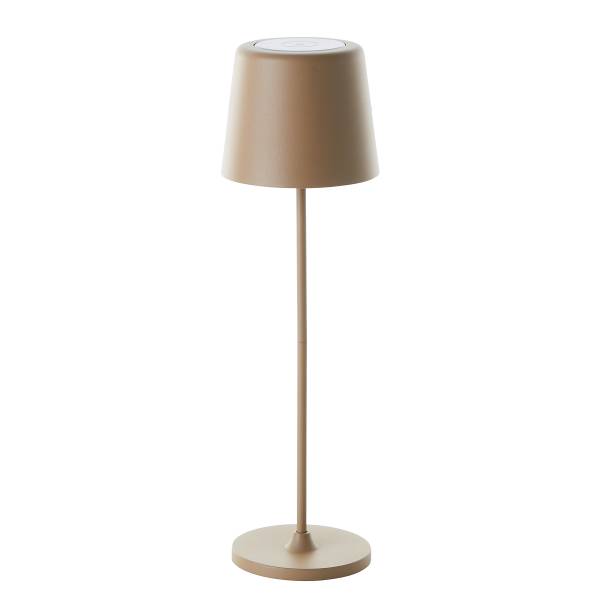LED-Tischleuchte Kaami - Eisen / Kunststoff - 1-flammig - Cappuccino - 1er Set