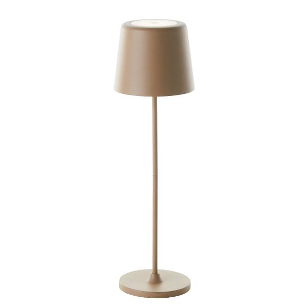 LED-Tischleuchte Kaami - Eisen / Kunststoff - 1-flammig - Cappuccino - 1er Set