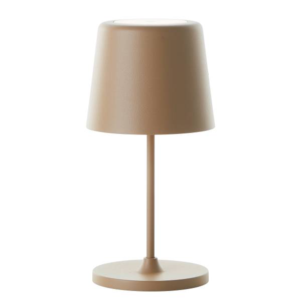 LED-Tischleuchte Kaami - Eisen / Kunststoff - 1-flammig - Cappuccino - 1er Set
