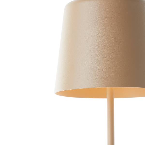 LED-Tischleuchte Kaami - Eisen / Kunststoff - 1-flammig - Cappuccino - 1er Set
