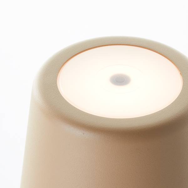 LED-Tischleuchte Kaami - Eisen / Kunststoff - 1-flammig - Cappuccino - 1er Set