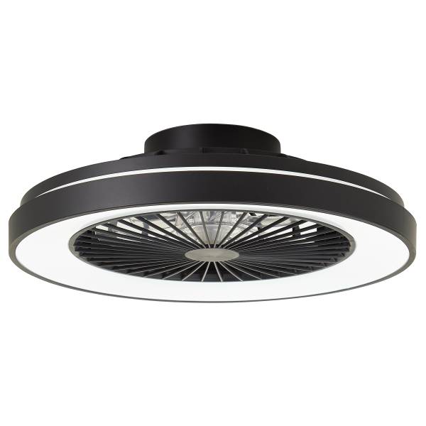 LED-Deckenventilator Mazzaro - Polypropylen - Schwarz - 1-flammig