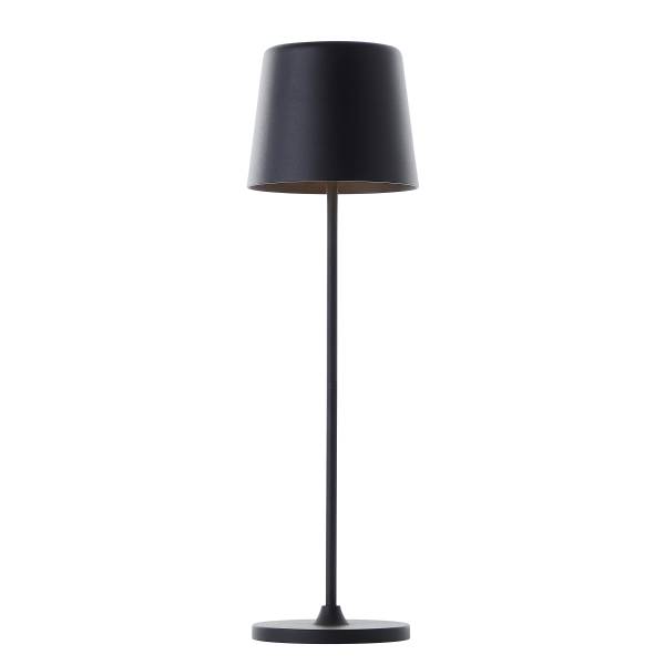 LED-Tischleuchte Kaami - Eisen / Kunststoff - 1-flammig - Schwarz - 1er Set