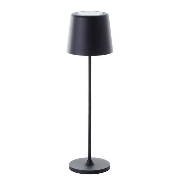 LED-Tischleuchte Kaami - Eisen / Kunststoff - 1-flammig - Schwarz - 1er Set
