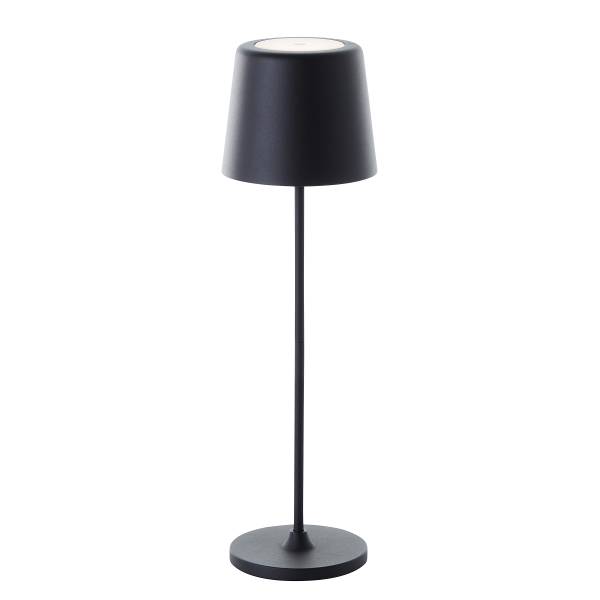 LED-Tischleuchte Kaami - Eisen / Kunststoff - 1-flammig - Schwarz - 1er Set