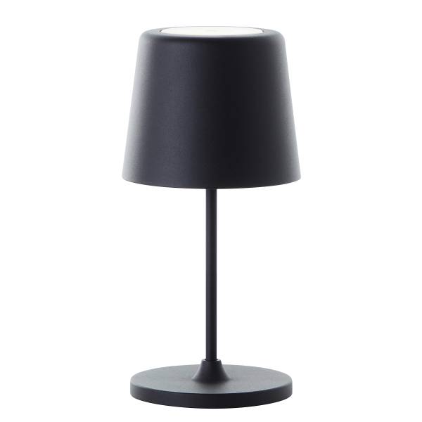 LED-Tischleuchte Kaami - Eisen / Kunststoff - 1-flammig - Schwarz - 1er Set