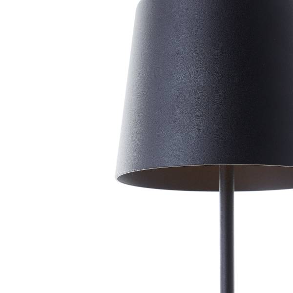 LED-Tischleuchte Kaami - Eisen / Kunststoff - 1-flammig - Schwarz - 1er Set