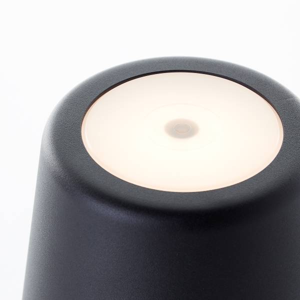 LED-Tischleuchte Kaami - Eisen / Kunststoff - 1-flammig - Schwarz - 1er Set