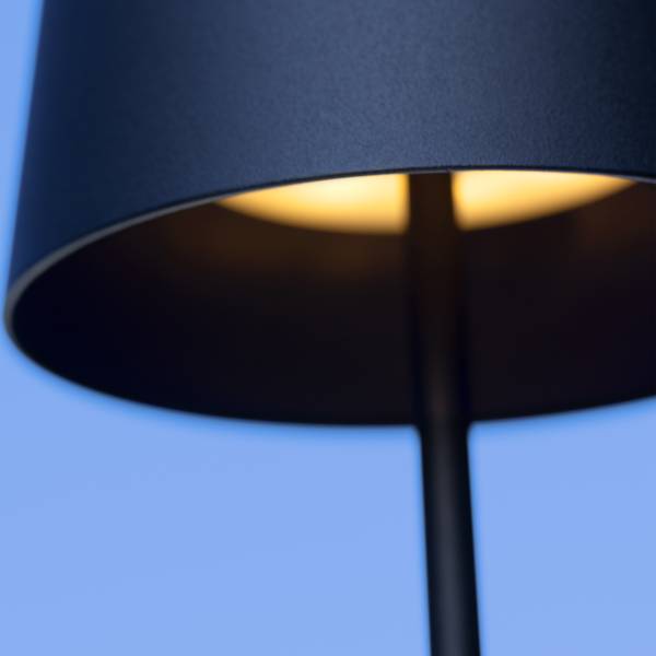 LED-Tischleuchte Kaami - Eisen / Kunststoff - 1-flammig - Schwarz - 1er Set
