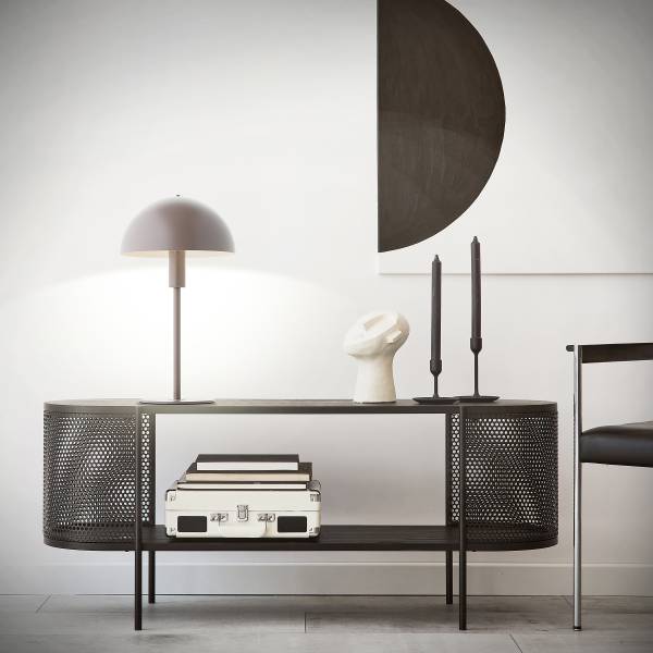Tischleuchte Lillian - Eisen - 1-flammig - Taupe