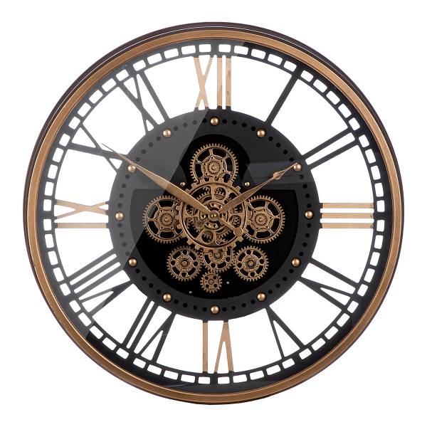 Wanduhr Copper - Kupfer / Schwarz - Eisen