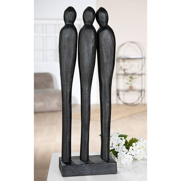 Skulptur 3 People - Schwarz - Mango