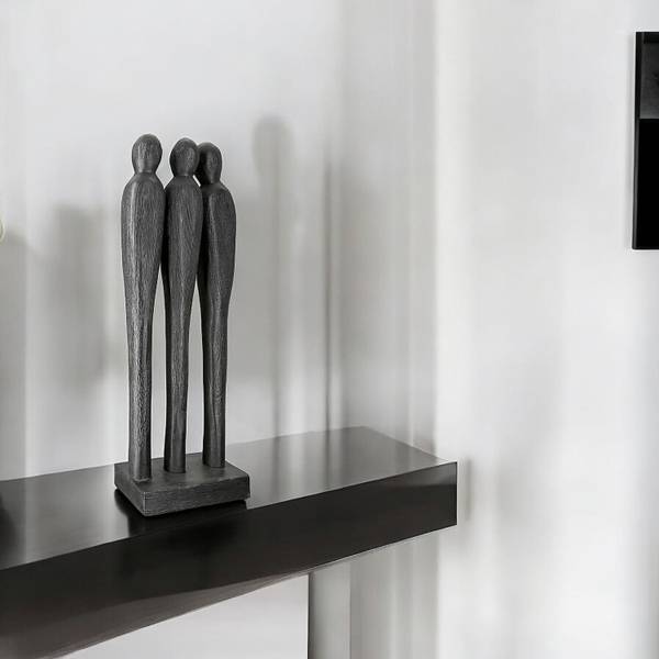 Skulptur 3 People - Schwarz - Mango