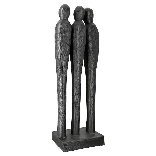 Skulptur 3 People - Schwarz - Mango