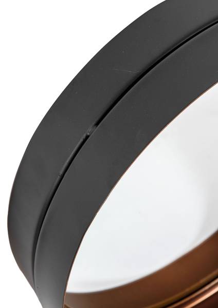 Spiegel Payzac 3er-Set - Metall - Schwarz / Kupfer