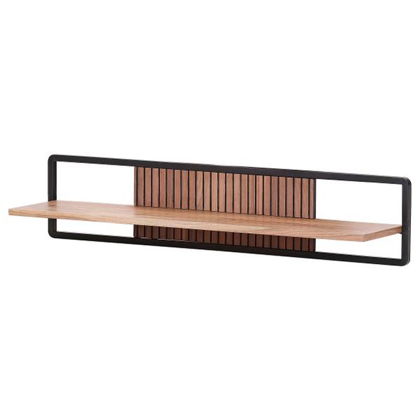 Wandboard Karoma - Akazie teilmassiv / Metall - Braun / Schwarz