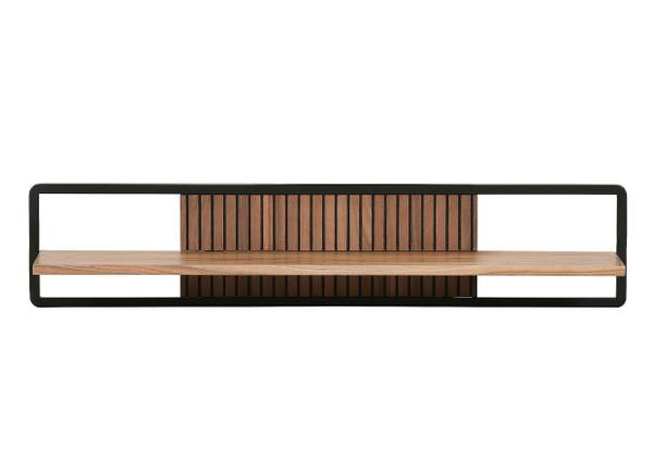 Wandboard Karoma - Akazie teilmassiv / Metall - Braun / Schwarz