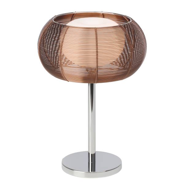 Tischleuchte Relax - Eisen / Opalglas - Bronze / Chrom - 1-flammig