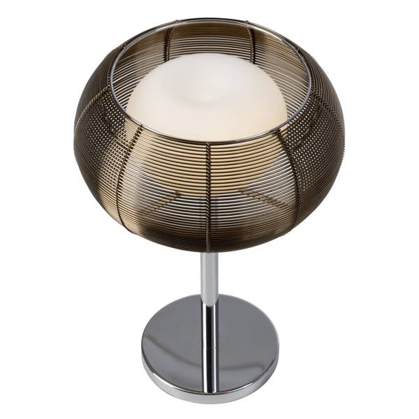 Tischleuchte Relax - Eisen / Opalglas - Bronze / Chrom - 1-flammig