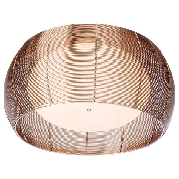 Deckenleuchte Relax - Eisen / Opalglas - 2-flammig - Bronze / Chrom
