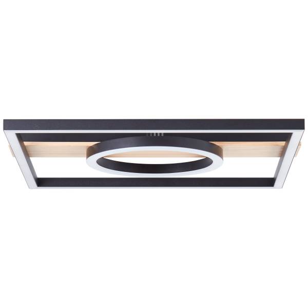 LED-Deckenleuchte Maureen Pine Typ D - Eisen / Kiefer - Schwarz - 1-flammig
