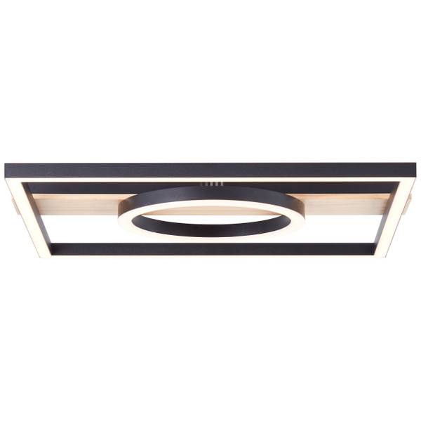 LED-Deckenleuchte Maureen Pine Typ D - Eisen / Kiefer - Schwarz - 1-flammig