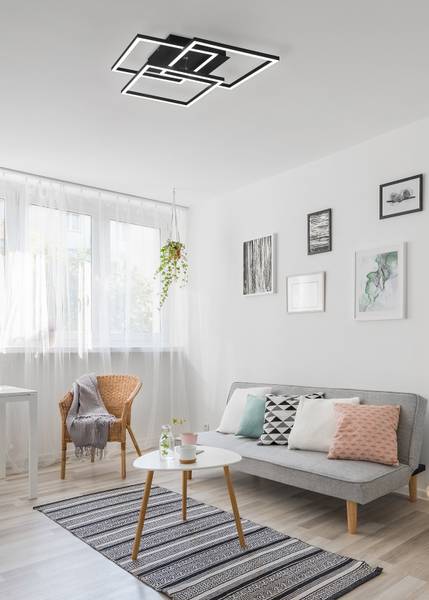 LED-Deckenleuchte Mobile - Eisen - 1-flammig - Schwarz