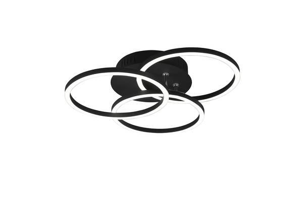 LED-Deckenleuchte Circle - Eisen - 1-flammig - Schwarz