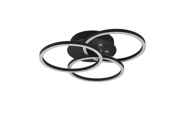 LED-Deckenleuchte Circle - Eisen - 1-flammig - Schwarz