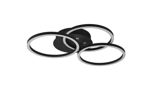 LED-Deckenleuchte Circle - Eisen - 1-flammig - Schwarz