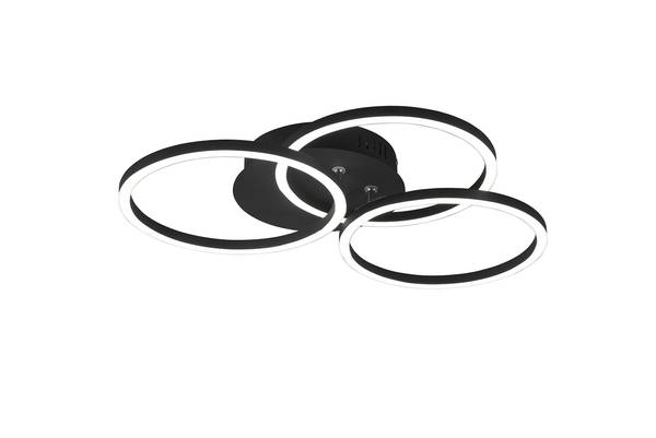 LED-Deckenleuchte Circle - Eisen - 1-flammig - Schwarz