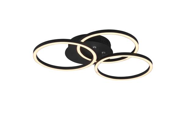 LED-Deckenleuchte Circle - Eisen - 1-flammig - Schwarz