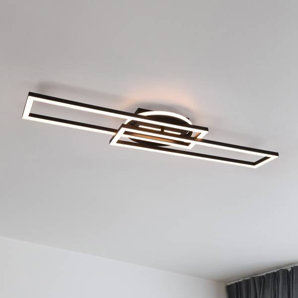 LED-Deckenleuchte Twister - Eisen - 1-flammig - Schwarz