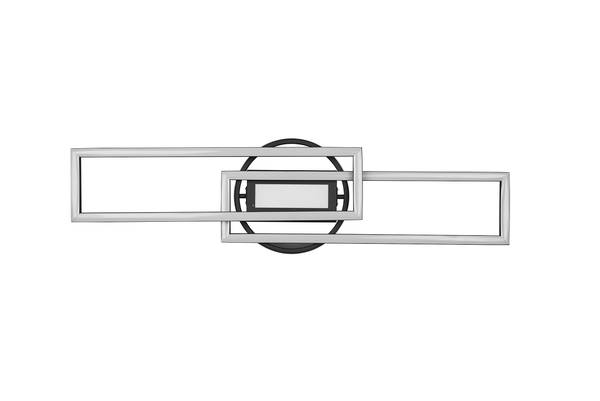 LED-Deckenleuchte Twister - Eisen - 1-flammig - Schwarz