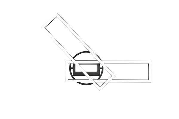 LED-Deckenleuchte Twister - Eisen - 1-flammig - Schwarz