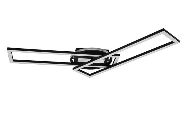 LED-Deckenleuchte Twister - Eisen - 1-flammig - Schwarz