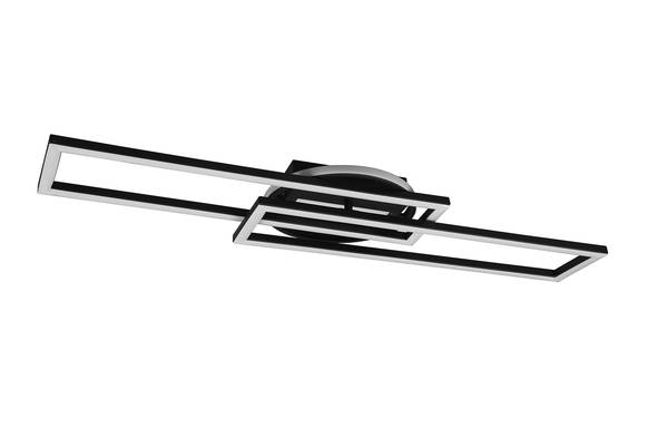 LED-Deckenleuchte Twister - Eisen - 1-flammig - Schwarz