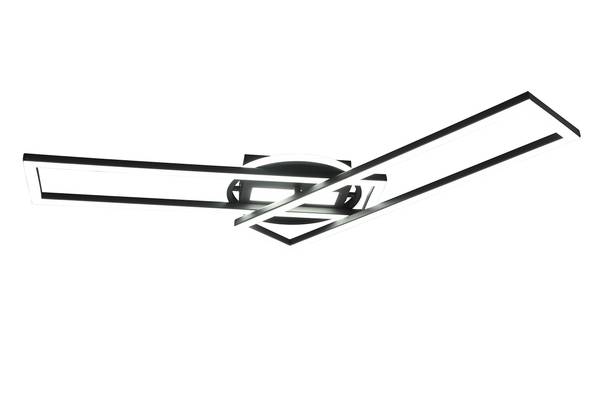 LED-Deckenleuchte Twister - Eisen - 1-flammig - Schwarz