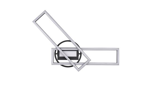 LED-Deckenleuchte Twister - Eisen - 1-flammig - Schwarz