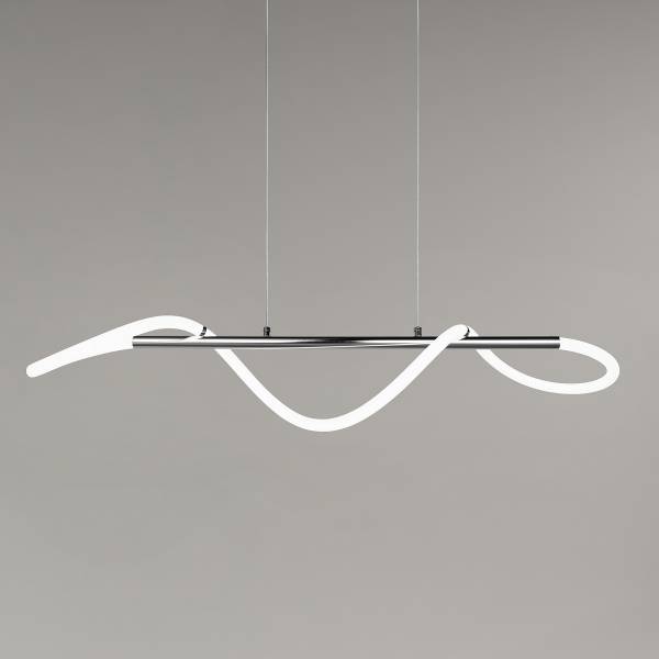 LED-Pendelleuchte Argos - Eisen - Silber - 1-flammig