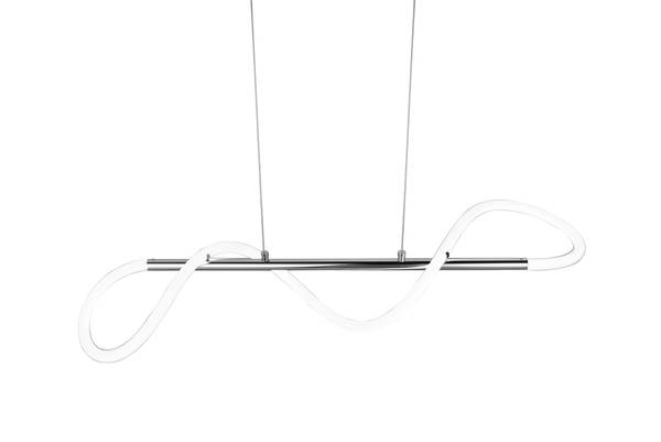 LED-Pendelleuchte Argos - Eisen - Silber - 1-flammig