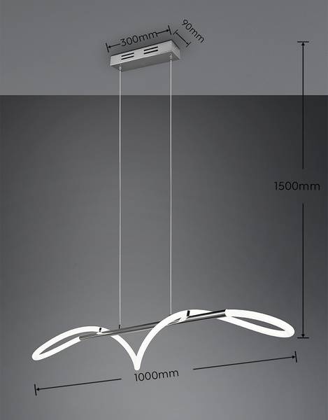 LED-Pendelleuchte Argos - Eisen - Silber - 1-flammig