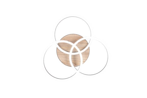 LED-Deckenleuchte Circle - Eisen - 1-flammig - Braun