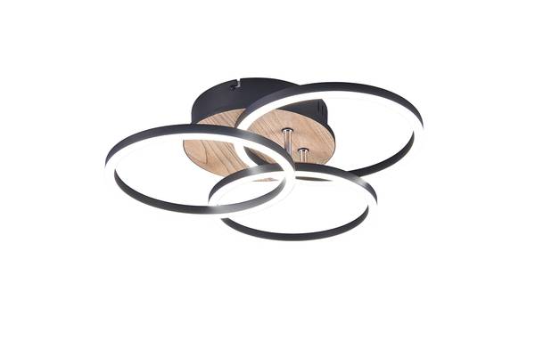 LED-Deckenleuchte Circle - Eisen - 1-flammig - Braun