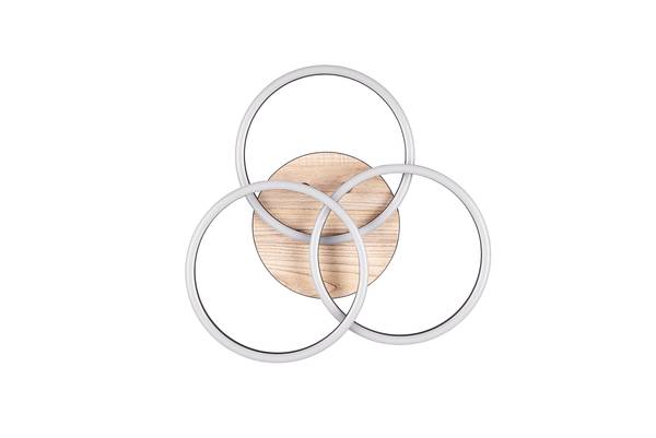 LED-Deckenleuchte Circle - Eisen - 1-flammig - Braun