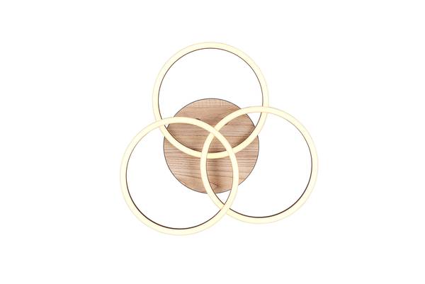 LED-Deckenleuchte Circle - Eisen - 1-flammig - Braun