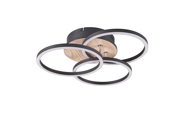 LED-Deckenleuchte Circle - Eisen - 1-flammig - Braun