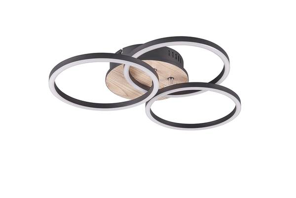 LED-Deckenleuchte Circle - Eisen - 1-flammig - Braun