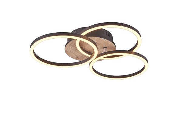 LED-Deckenleuchte Circle - Eisen - 1-flammig - Braun